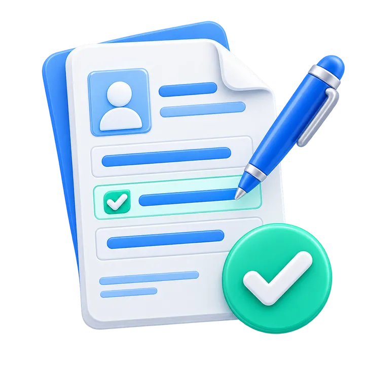 Visa application review icon