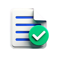 Document with Green Check Mark Icon