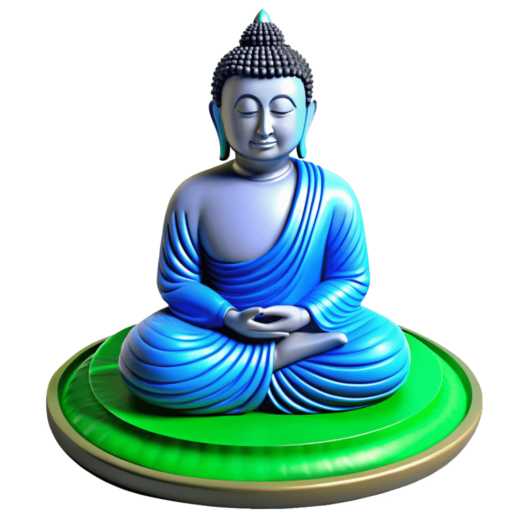 Buddha Statue 3D Model, India eVisa