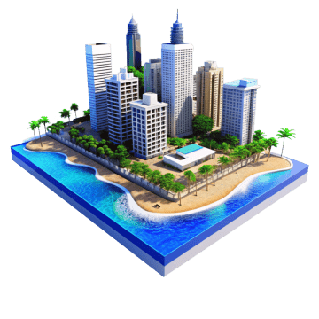 Tel Aviv Beach 3D Model, Israel ETA-IL